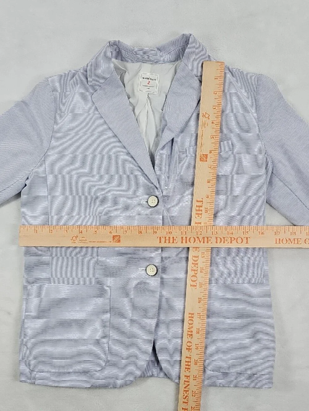 Gap Academy Blazer Pants Set 2 Blue White Seersucker Stripe Cotton Suit 9